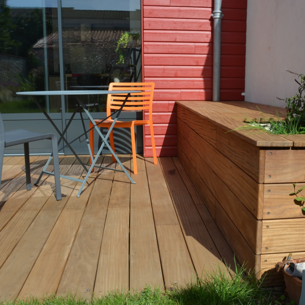 Banc et terrasse en ipé